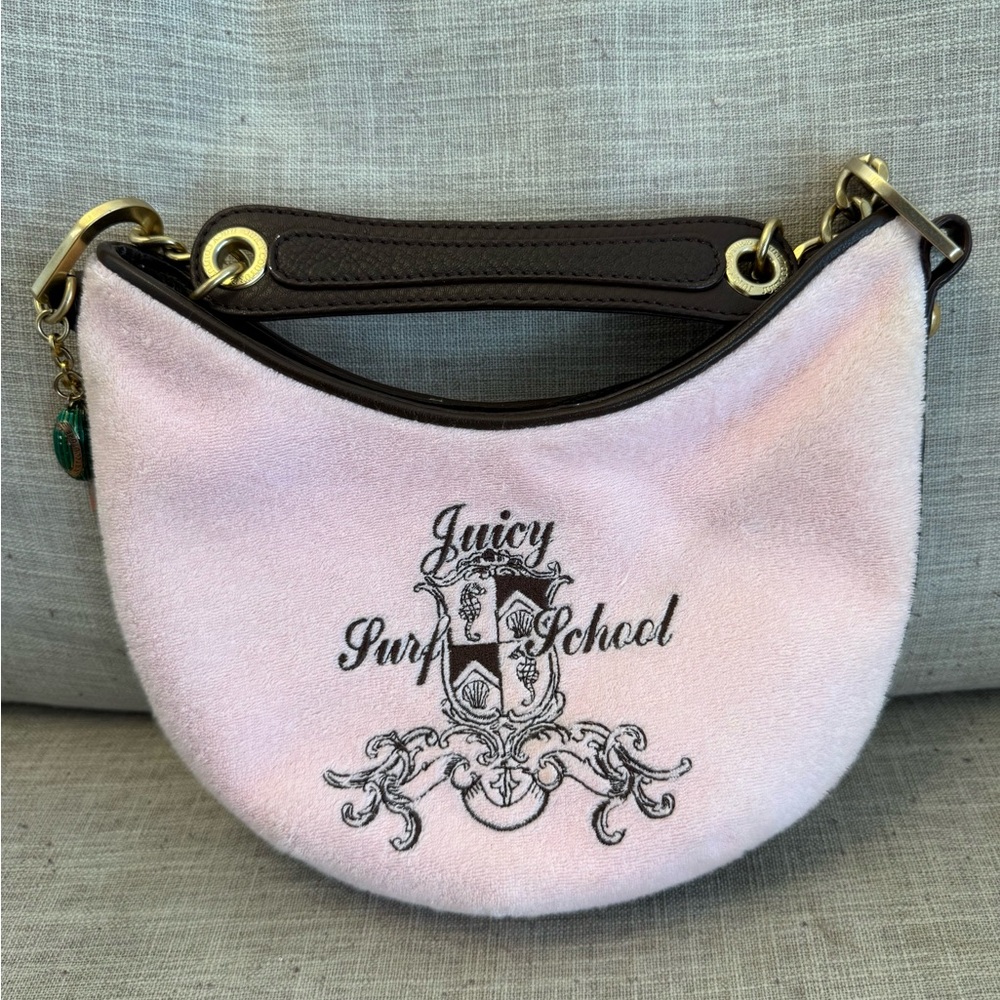 Juicy Couture Pink & Brown Terry Bag